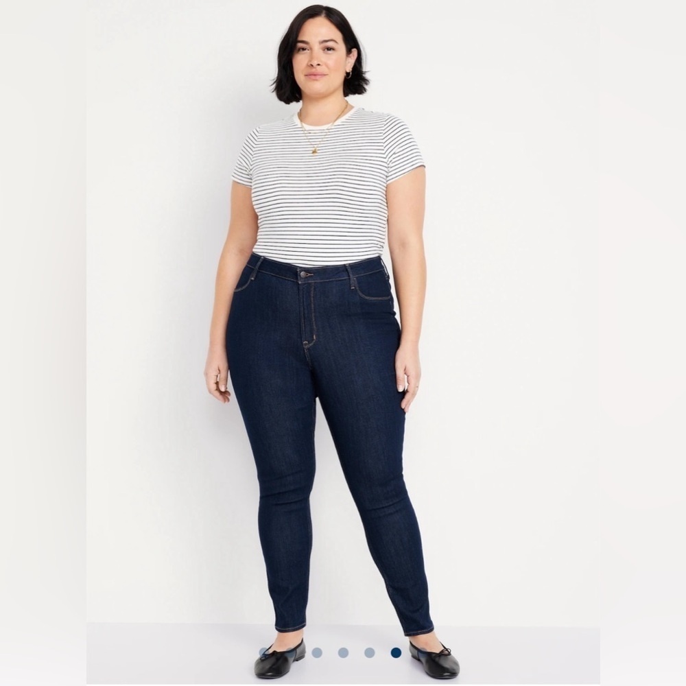 Old Navy Women's Indigo Blue Jeans-High Waist-Skinny-Size 20